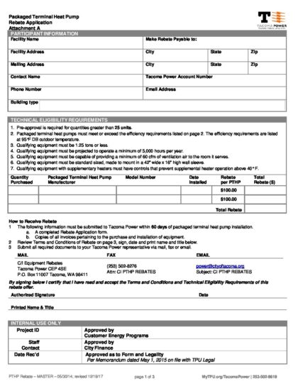 Commercial Building Utilities Tax Rebate