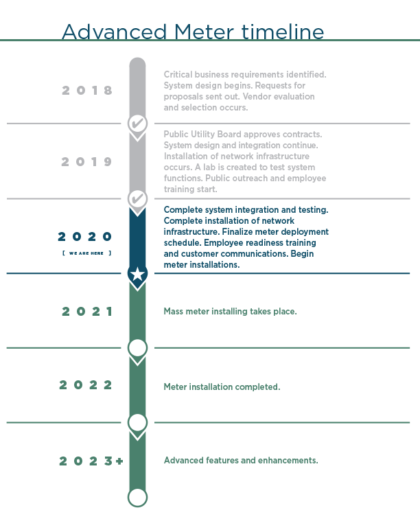 2020 Timeline for Advanced Meter Project