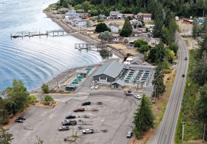 Saltwater Park hatchery aerial view