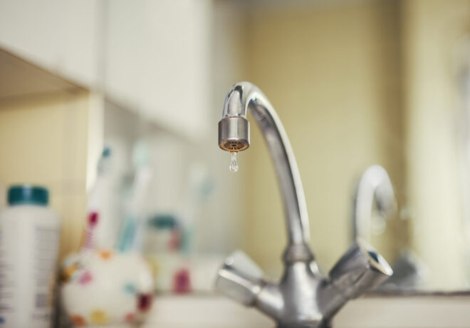 Dripping bathroom faucet