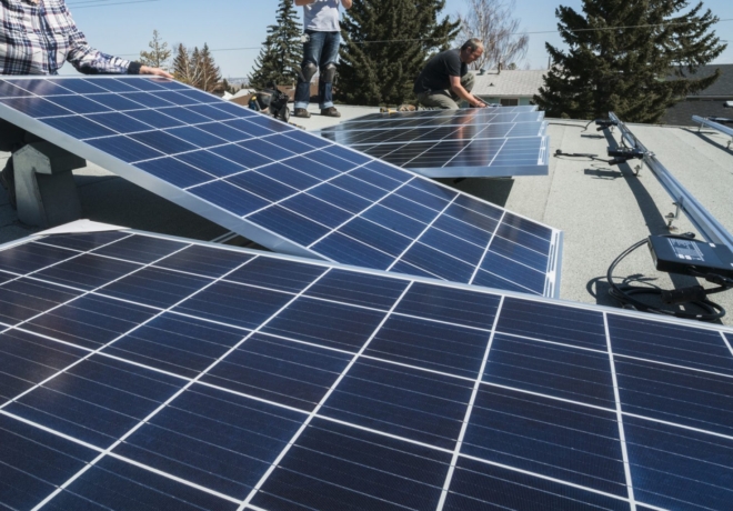 An image of Solar Panels being installed