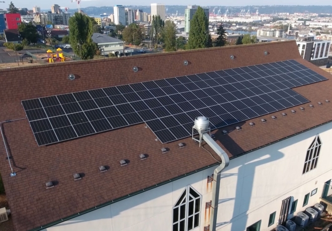 New solar panels on Hilltop’s Oasis of Hope Center help power youth programs and community education