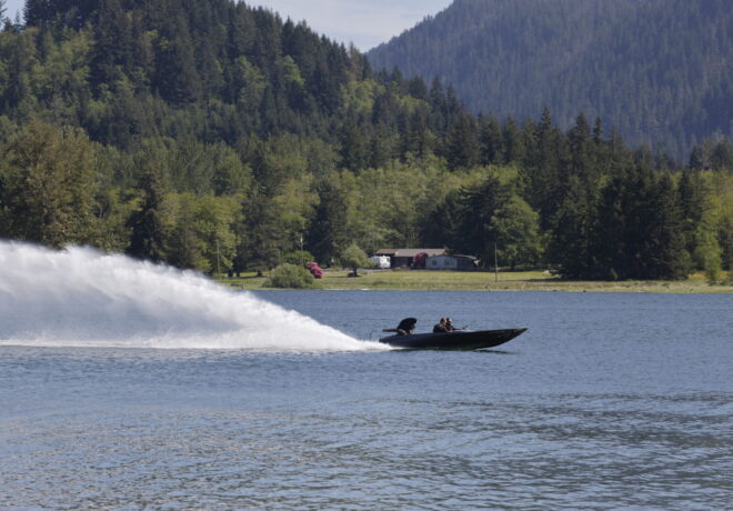 Boat in Alder Lake