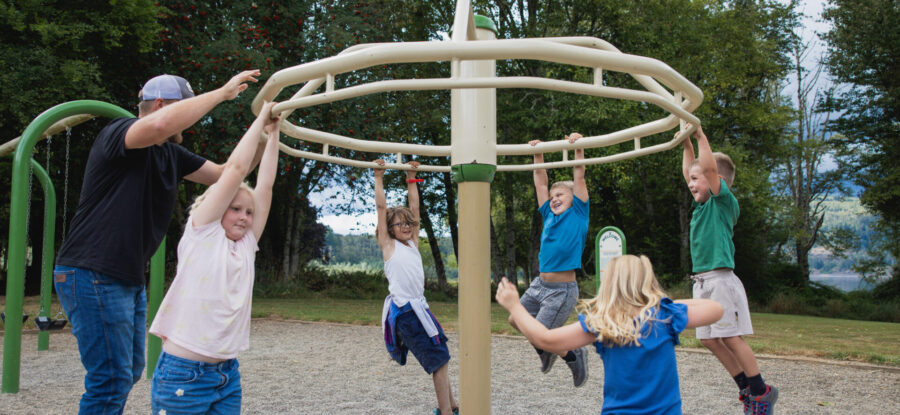 Kids on a playground